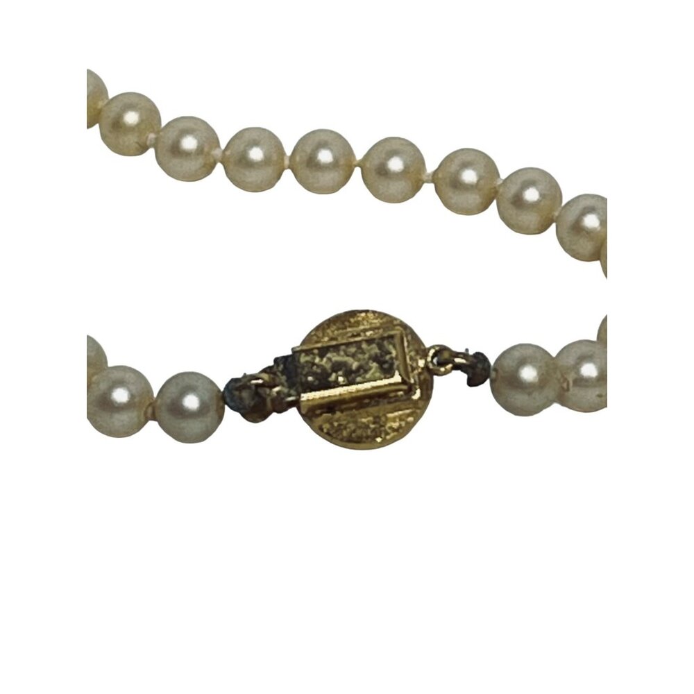 Vintage Faux Pearl Choker Necklace (5386) - Picture 7 of 9